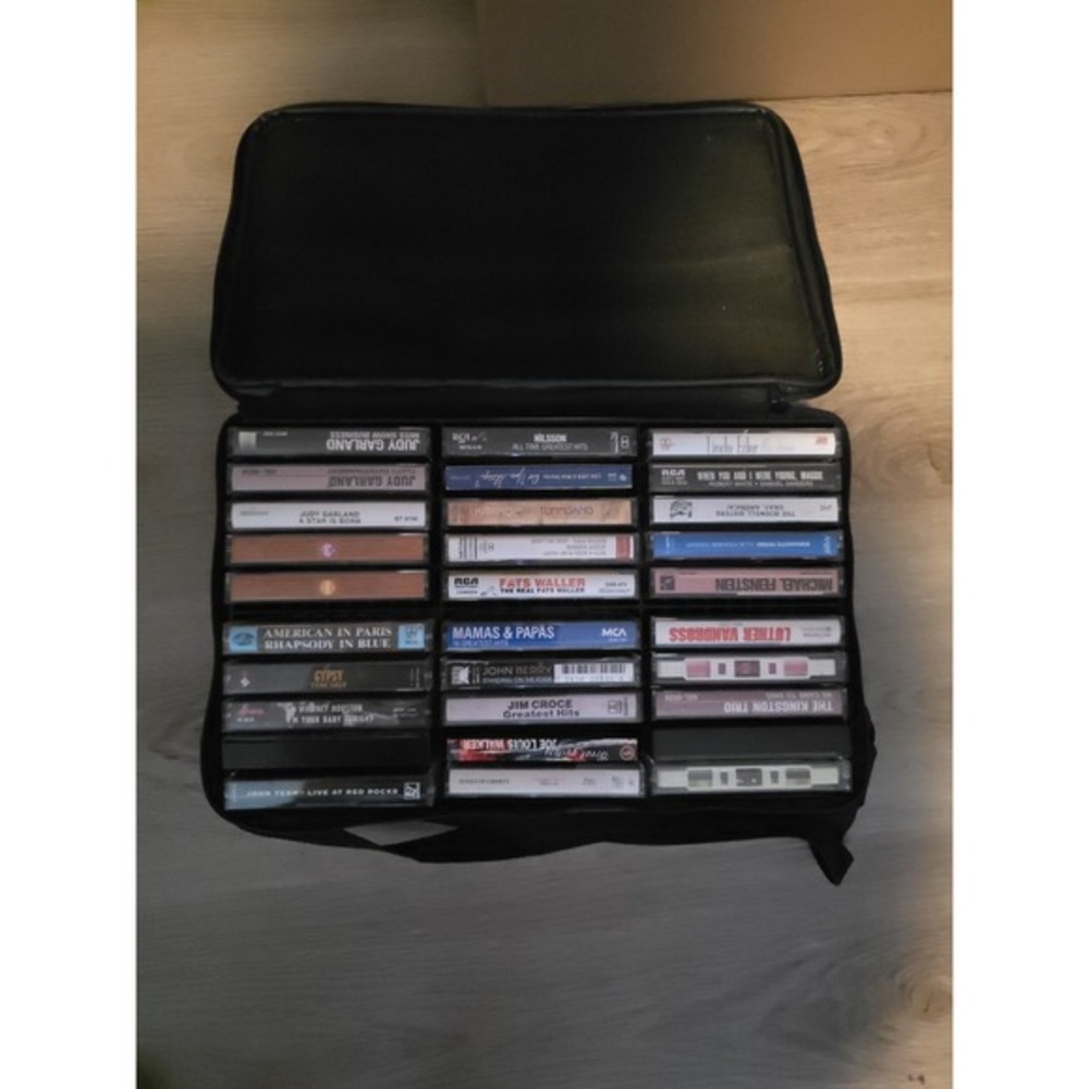 30 Cassette‎ Tapes And Case  Various Artists Mixed Genre